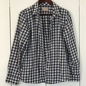 Banana Republic Blue and White Gingham Button Down